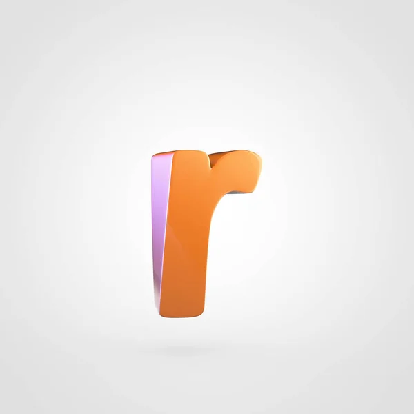 Orangefarbene Kleinbuchstaben r — Stockfoto