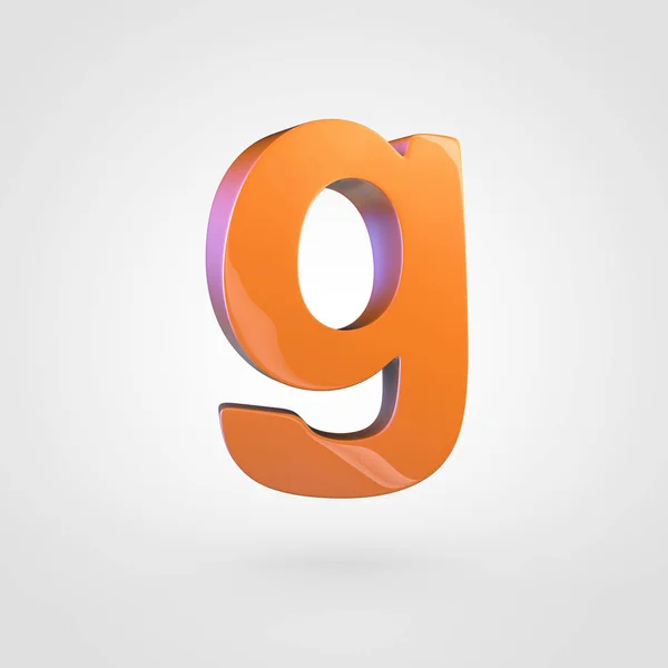 橙色的小写字母 G — 图库照片