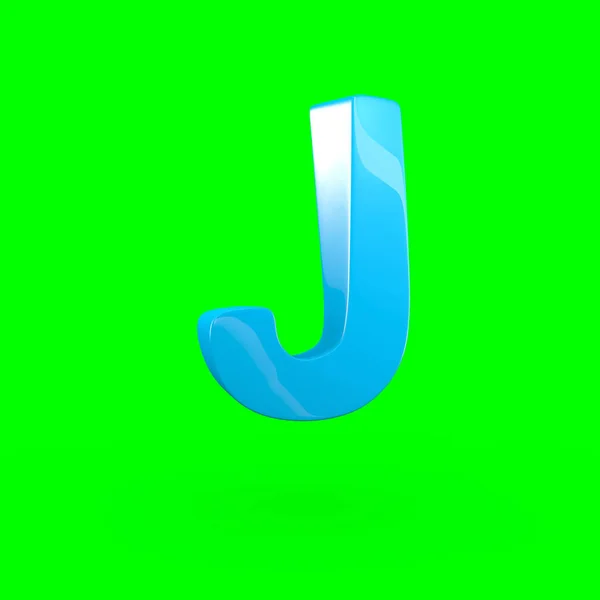 Letra azul maiúscula J — Fotografia de Stock