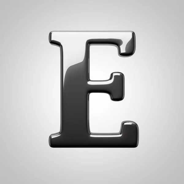 Letra preta maiúscula E — Fotografia de Stock