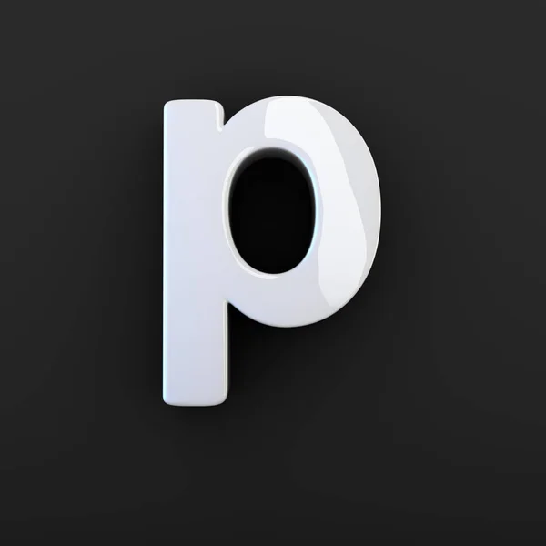 Grey glossy letter P — Stock Photo, Image