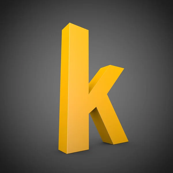 Lowercase yellow letter K — Stock Photo, Image