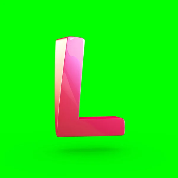 Uppercase pink letter L — Stock Photo, Image