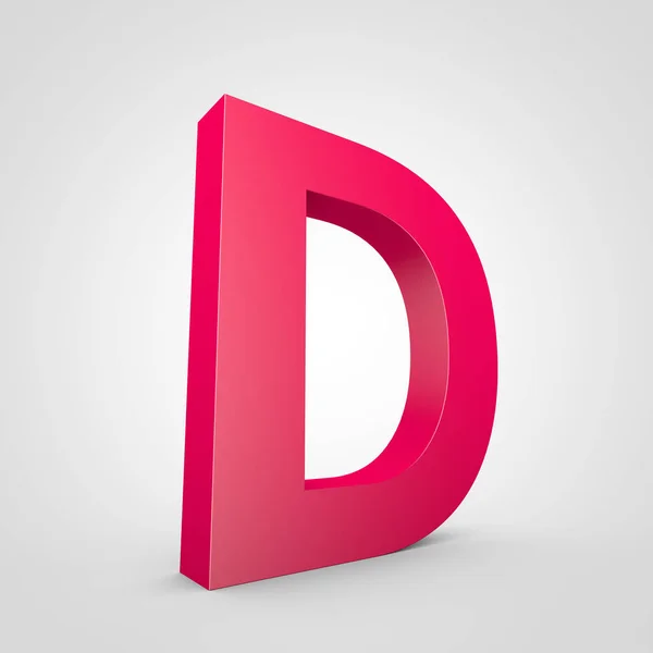 Huruf pink uppercase D — Stok Foto