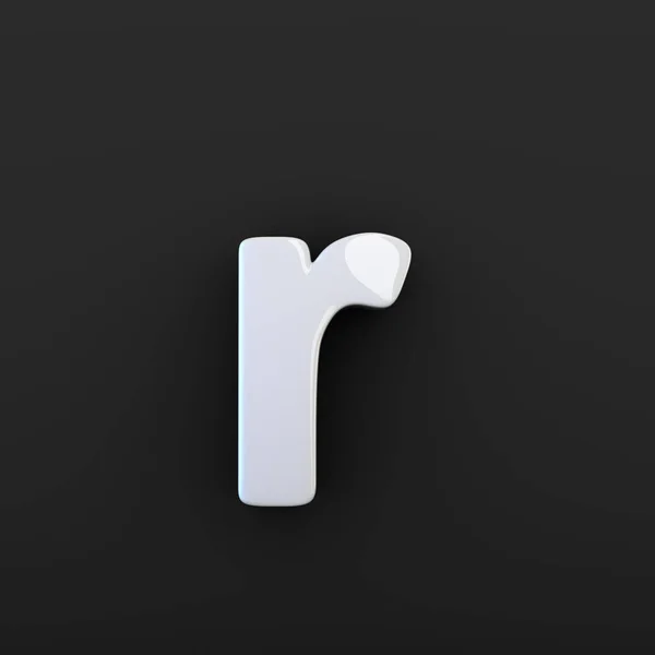 Grey glossy letter R — Stock Photo, Image