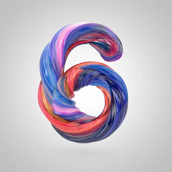 parlak boyalı numarası 6