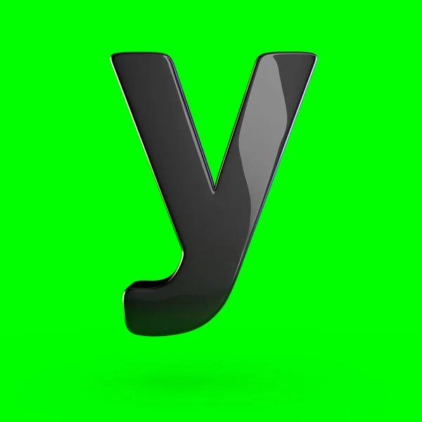 Kleine zwarte letter Y — Stockfoto