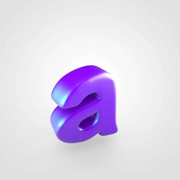 Glänsande violett bokstaven A — Stockfoto