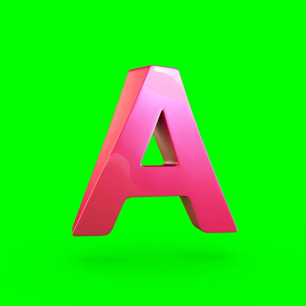 Hoofdletters roze letter A — Stockfoto