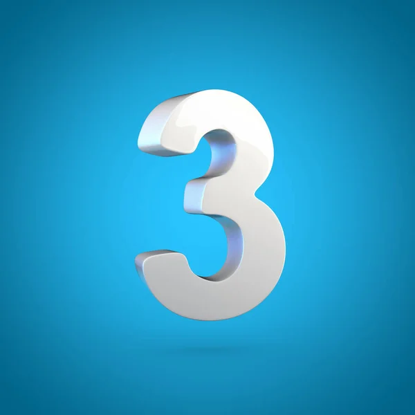 Design of white number 3 — Stock Photo, Image