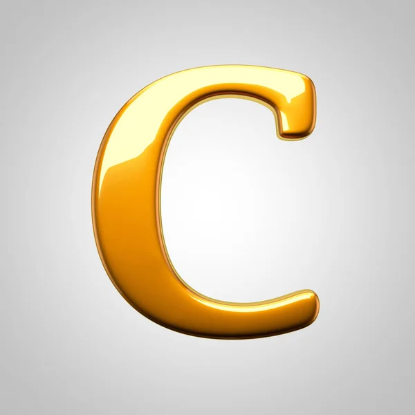 Желтая глянцевая буква C — стоковое фото