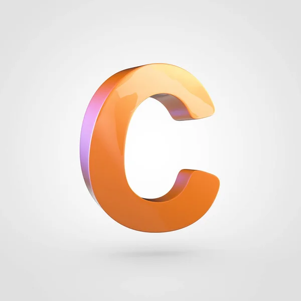 Прописная оранжевая буква C — стоковое фото