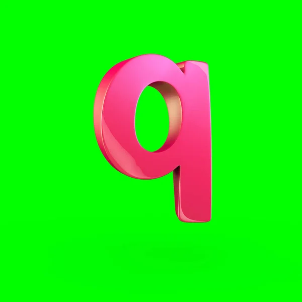 Kleine roze letter Q — Stockfoto