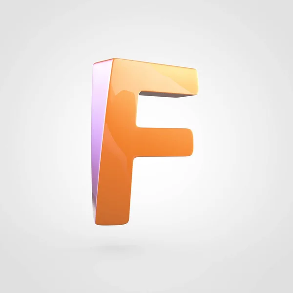 橙色大写字母 F — 图库照片