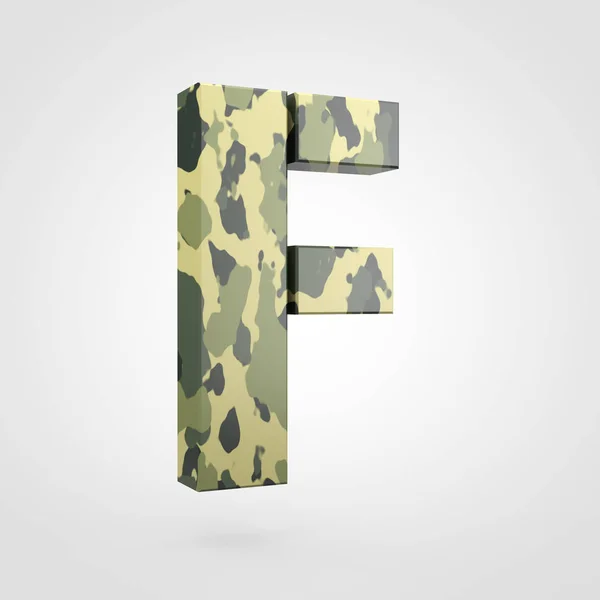 Camouflage design of uppercase letter F — Stock Photo, Image