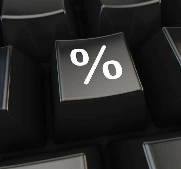 White symbol on black keyboard button — Stock Photo, Image