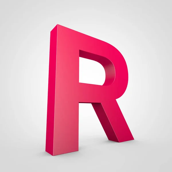 Uppercase pink letter R — Stock Photo, Image