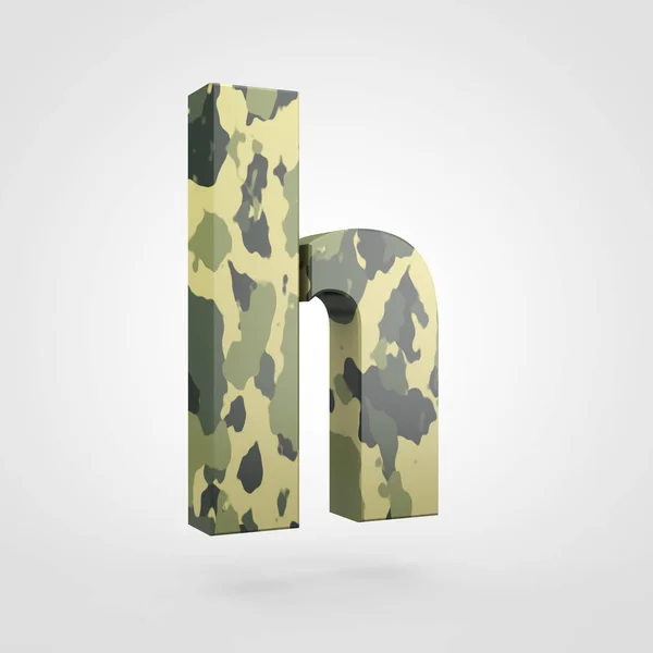 Camouflage dessin de la lettre minuscule H — Photo