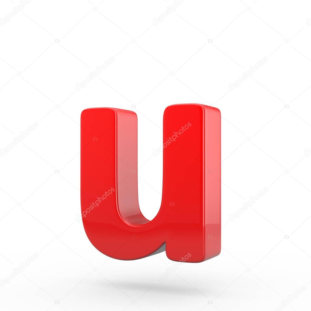 lowercase red letter U