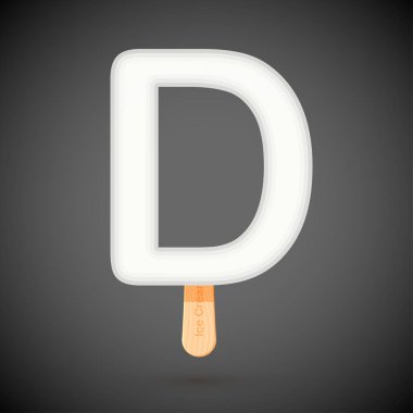 dondurma tasarımı büyük harf D