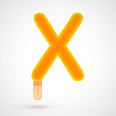 dondurma tasarımı büyük harf X