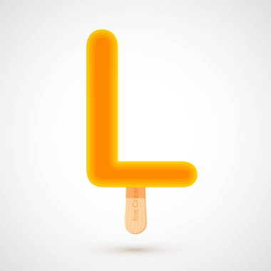 dondurma tasarımı büyük harf L