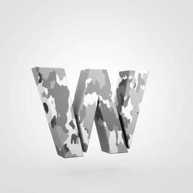küçük harf W tasarımını kamuflaj