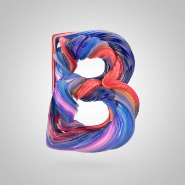 parlak boyalı büyük harf B