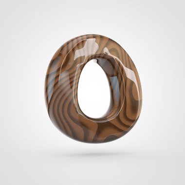 Ceviz ahşap O harfi büyük harf