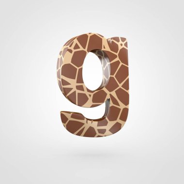 G harfi küçük harfe zürafa tasarımı