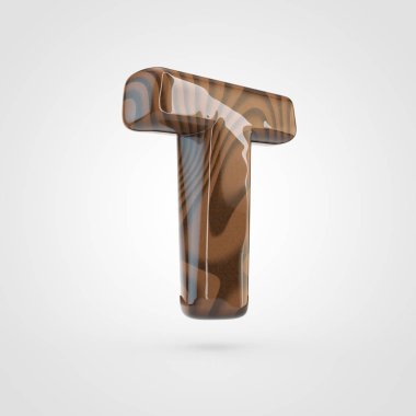 büyük ceviz ahşap harf T