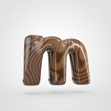 küçük harf ceviz ahşap harf M