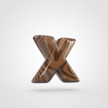 küçük harf ceviz ahşap harf X