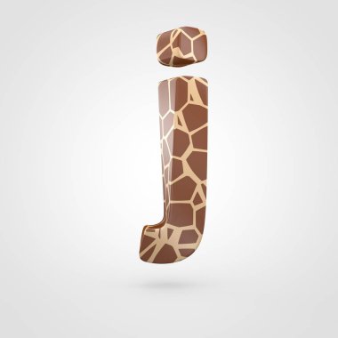 J harfi küçük harfe zürafa tasarımı