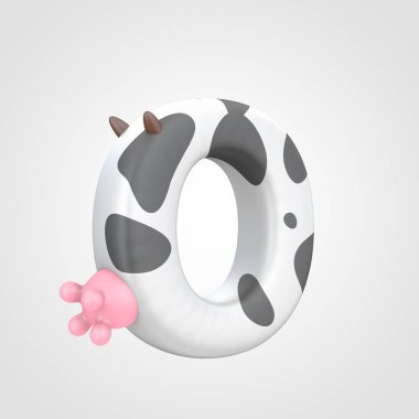 büyük harf harf O sığır desen