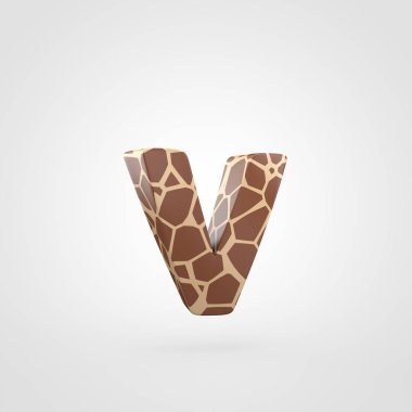 küçük harf zürafa tasarımını harf V