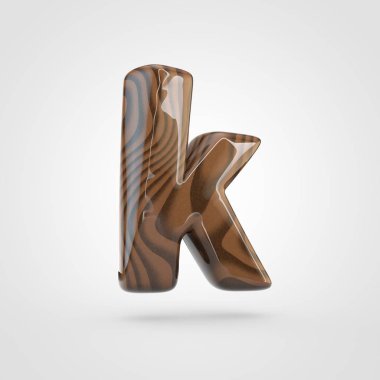 küçük harf ceviz ahşap harf K