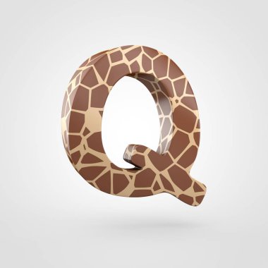 büyük zürafa tasarımını harf Q
