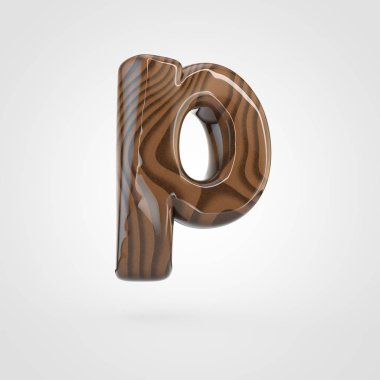 küçük harf ceviz ahşap harf P