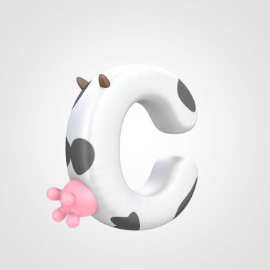 sığır desen büyük harf C