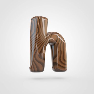 küçük harf ceviz ahşap harf H