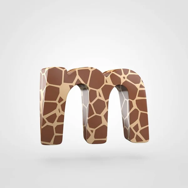 Küçük harf zürafa tasarımını harf M — Stok fotoğraf