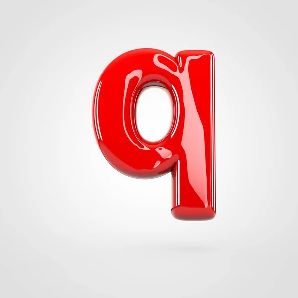 Lowercase red letter Q — Stock Photo, Image