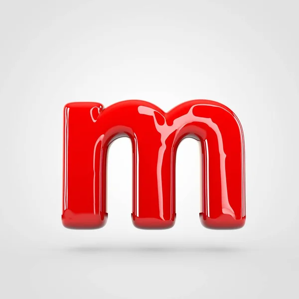 Letra vermelha minúscula M — Fotografia de Stock