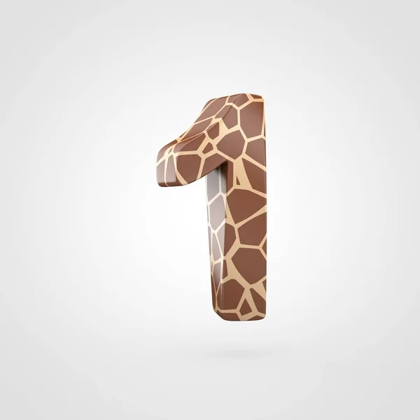 Giraffa disegno del numero 1 — Foto Stock