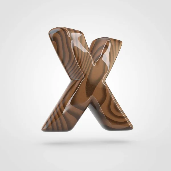 Letra de madera de nogal mayúscula X — Foto de Stock
