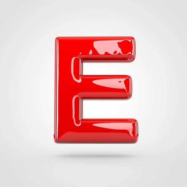 Velké červené písmeno E — Stock fotografie