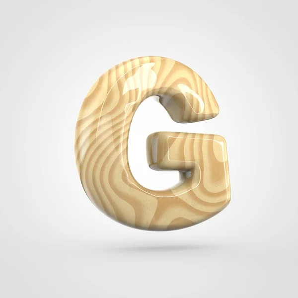 Versaler pinewood bokstaven G — Stockfoto