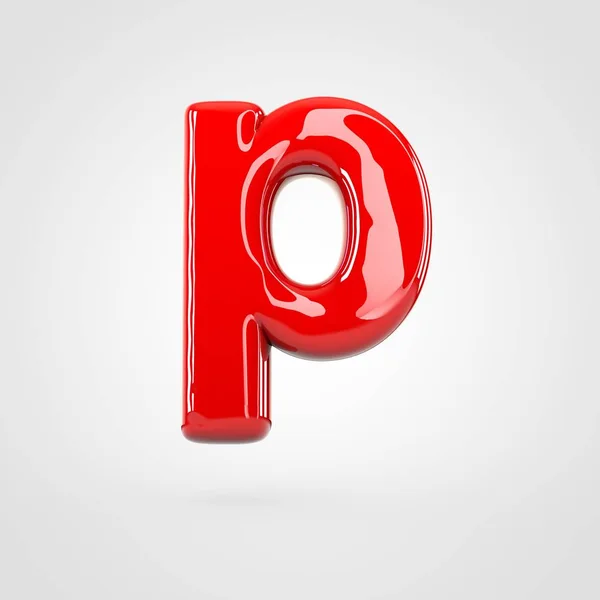 红色小写字母 P — 图库照片