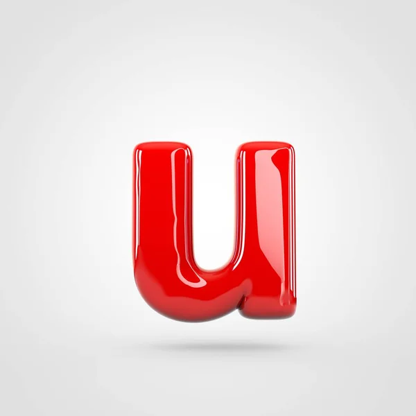 Lowercase red letter U — Stock Photo, Image